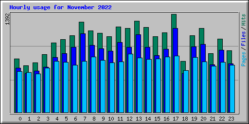 Hourly usage for November 2022