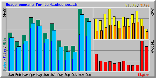 Usage summary for turkishschool.ir